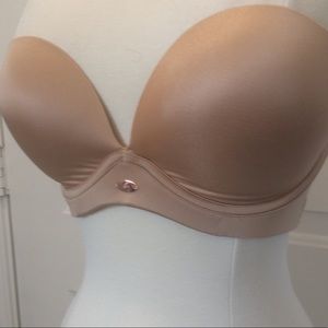 Push up strapless beige bra 30DD